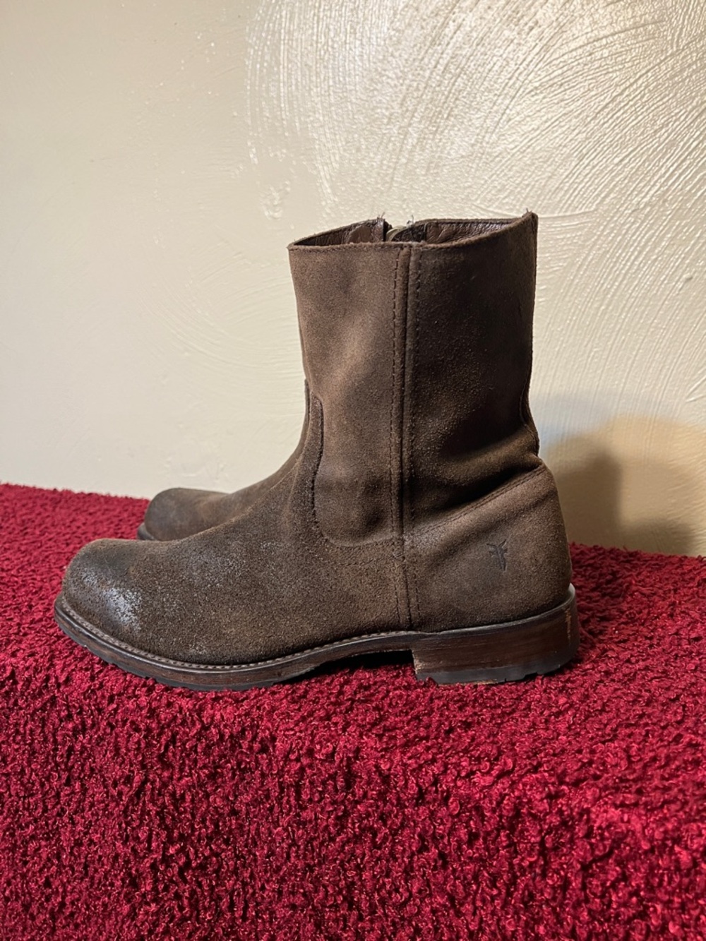 Frye Mens Campus Brown 13502 Cowboy  Western Boots Size 10 Medium